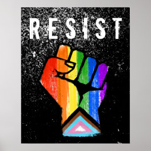 Poster Poing de la fierté progressiste