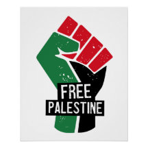 Poing du drapeau de la Palestine libre