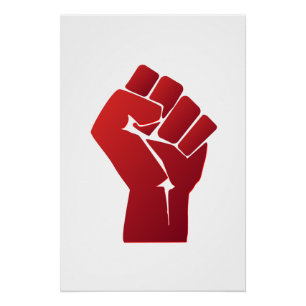 Poster Poing rouge augmenté de gradient