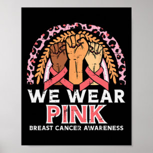 Poster Poings de sensibilisation au cancer Nous portons d