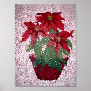 Poster Poinsettias cristallisé