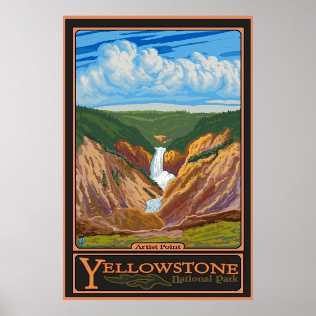Poster Point Artist - Yellowstone Nat'l Park (Devant)