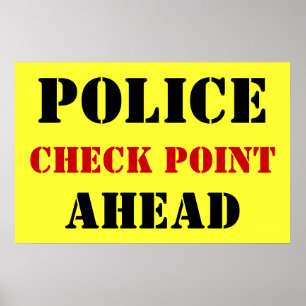 Poster Point de contrôle de police en avant