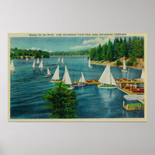 Poster Pointe de flèche de lac, emballage de club de