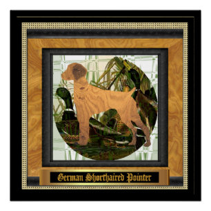 Poster Pointeur allemand court Sport de lui