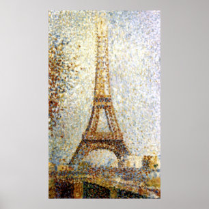 Poster Pointillism de Tour Eiffel de Georges Seurat