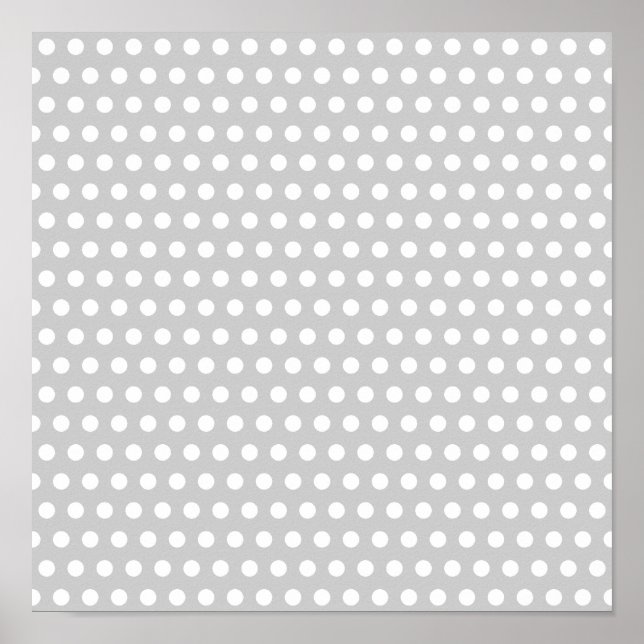 Poster Points blancs sur gris clair (Devant)