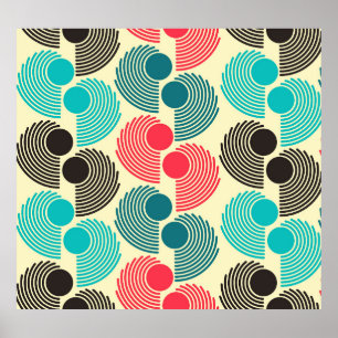 Poster Points colorés : motif abstrait sans soudure.