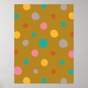 Poster Points d'aquarelle multicolore 4
