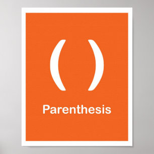 Poster Points de ponctuation - Parenthèse