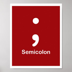 Poster Points de ponctuation - Semicolon