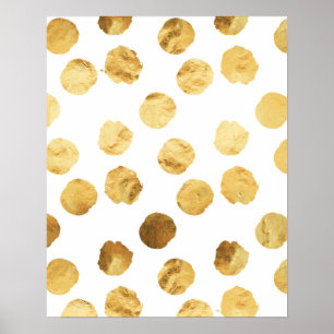 Poster Points d'or Faux Foil Motif Dot Texture Arrière -