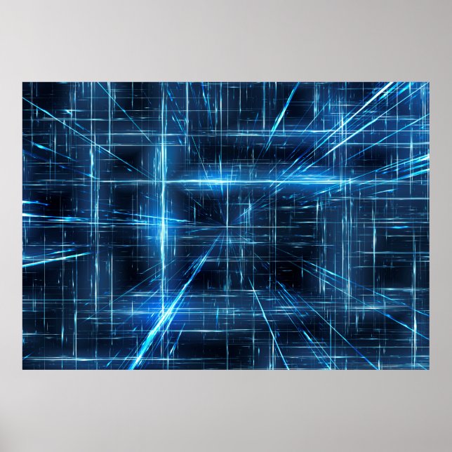 Poster Points lumineux du réseau Web (Devant)
