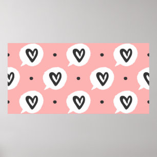 Poster Points ronds et bulles de la parole avec des conto