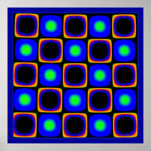 Poster Points verts de scintillement