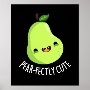 Poster Poire parfaitement amusant Jeu de poires de poires