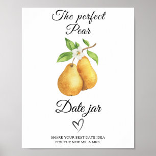 Poster poires d'aquarelle douche nuptiale idées de nuit