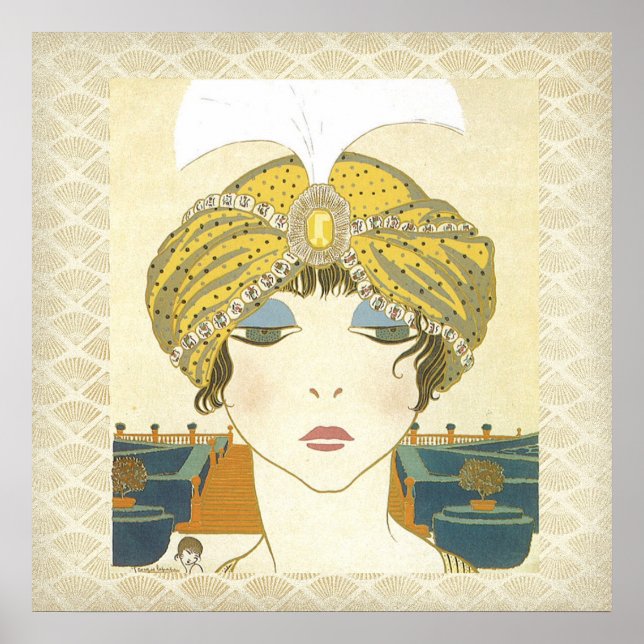Poster Poiret Turbaned Poiret 1900s (Devant)