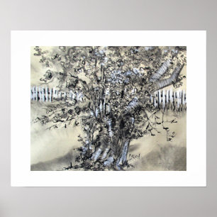Poster Poirier et Piquets / Artiste Larry Lerew