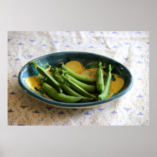 Poster Pois de sucre dans un plat