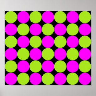 Poster Pois Hot Pink & Lime Green