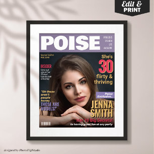 Poster Poise Magazine Couverture Modèle 30e anniversaire 