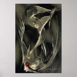 Poster Poisson Angel Abstrait