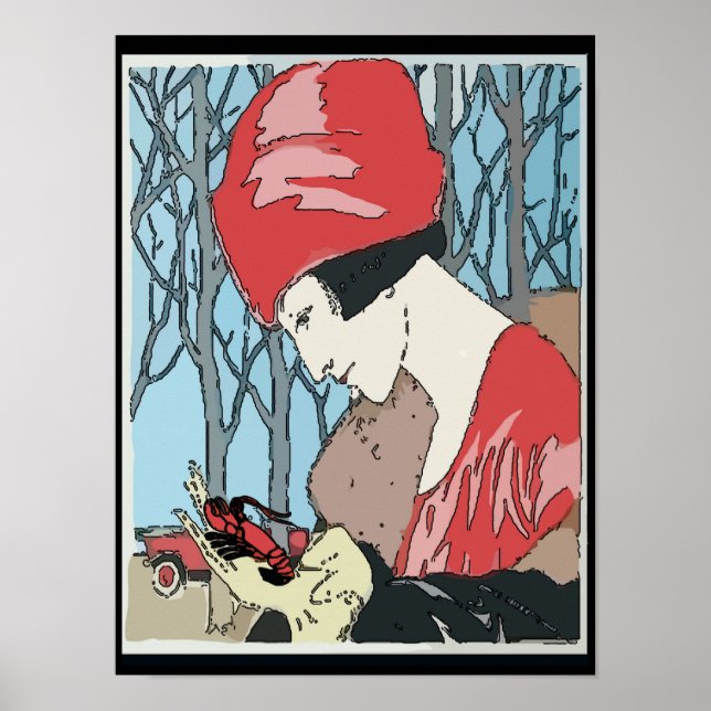 Poster Poisson-crevette : Gal Casquette rouge (Devant)