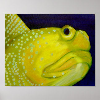 Poster Poisson de goby de Watchman jaune