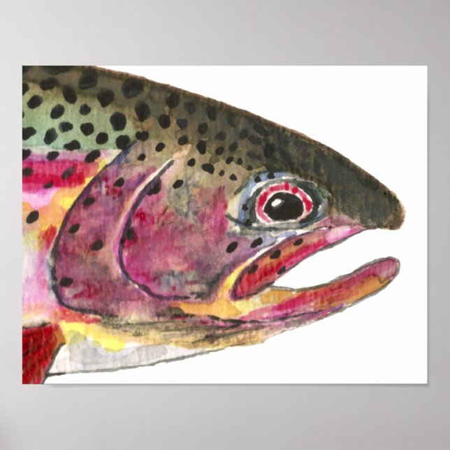 Poster Poisson de truite arc-en-ciel (Devant)
