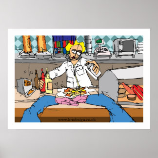 Poster Poisson et chips