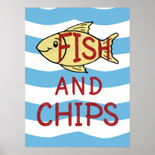 Poster Poisson-frites