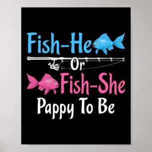Poster Poisson-il ou Poisson-elle Papa Pour Révélation Du