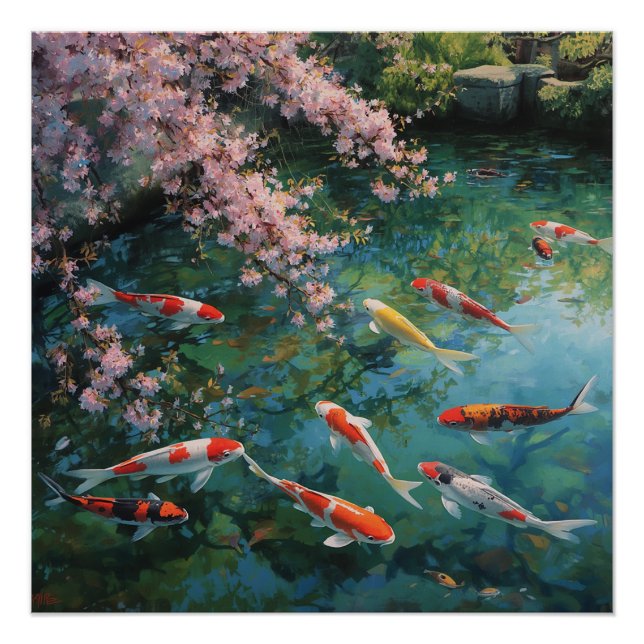 POSTER POISSON KOI  (Devant)