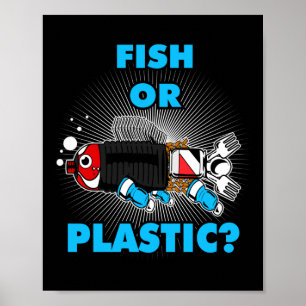 Poster Poisson Ou Plastique Protection De l'environnement