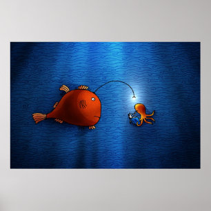 Poster Poisson-pêcheur