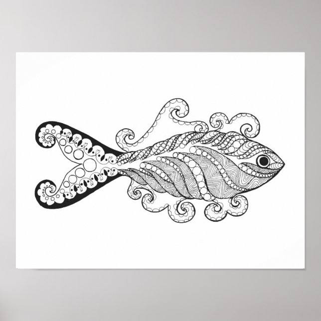 Poster Poisson stylisé 2 (Devant)