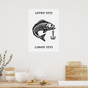 Poster Poisson texte personnalisé