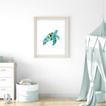 Poisson tropical Aquarelle Pépinière Art