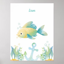 Poisson Whimsy sous-marin personnalisable