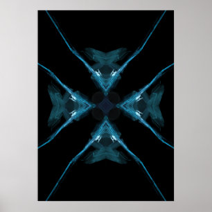 Poster Poissons bleus étrangers