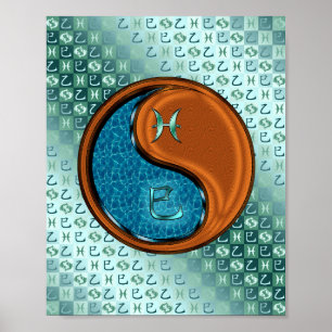 Poster Poissons et serpent à bois