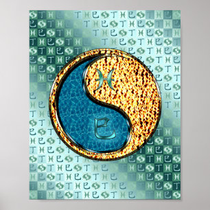 Poster Poissons et serpent à feu