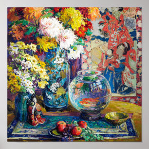 Poster Poissons, fruits et fleurs de Kathryn Evelyn Cherr