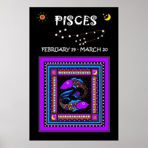 Poster Poissons jumeaux (24 po x 36 po)