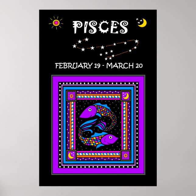 Poster Poissons jumeaux (24 po x 36 po) (Devant)