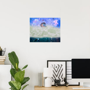 Poster Poissons volants et oiseaux nicheurs