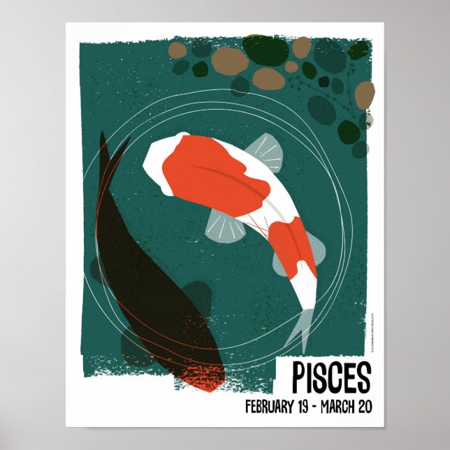 Poster Poissons Zodiac de poisson (Devant)