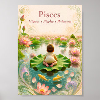 Poster Poissons Zodiaque Petite Art | Astrologie de rêve 