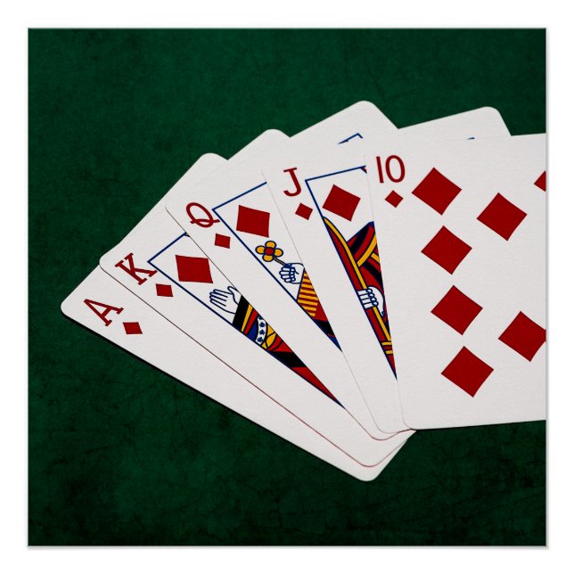Poster Poker Hands - Brosse Royale - Costume Diamants (Devant)